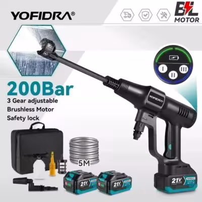 YODIDRA 200Bar Brush Electric High Pressure Wash 21V Makita Battery