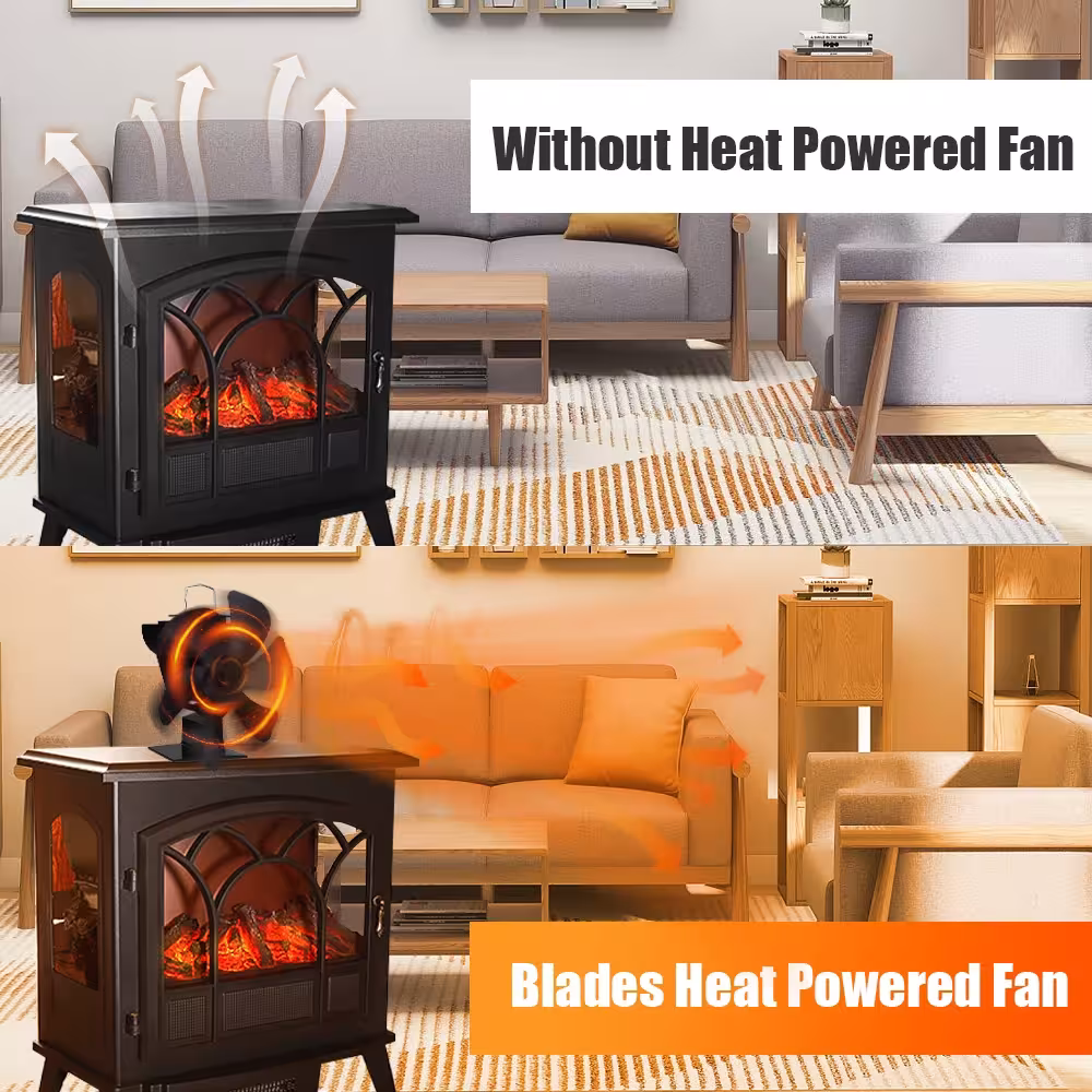 heat powered stove fan