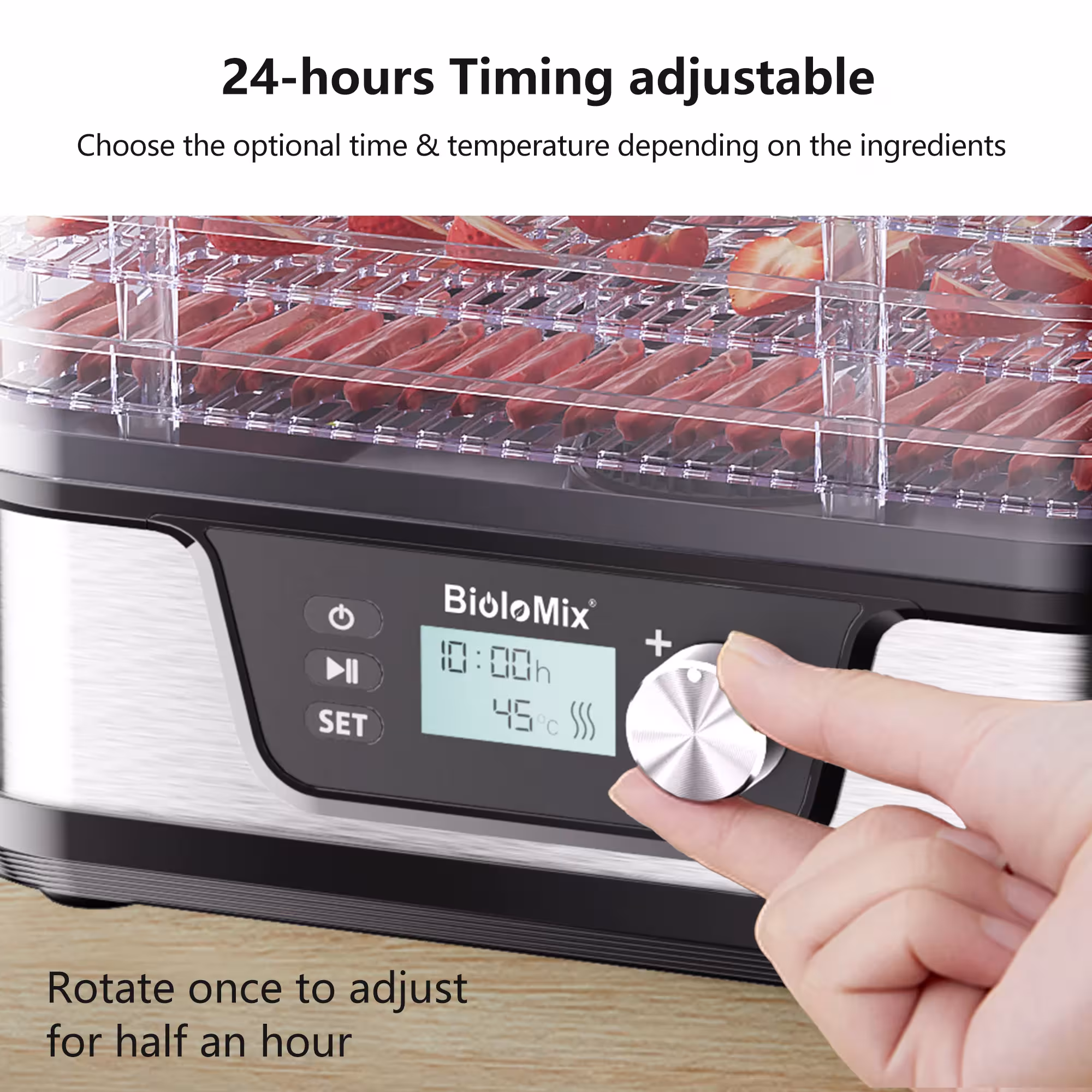 Food dehydrator with control
