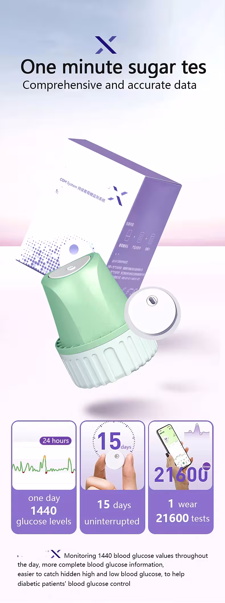 sensor de glucosa 24h