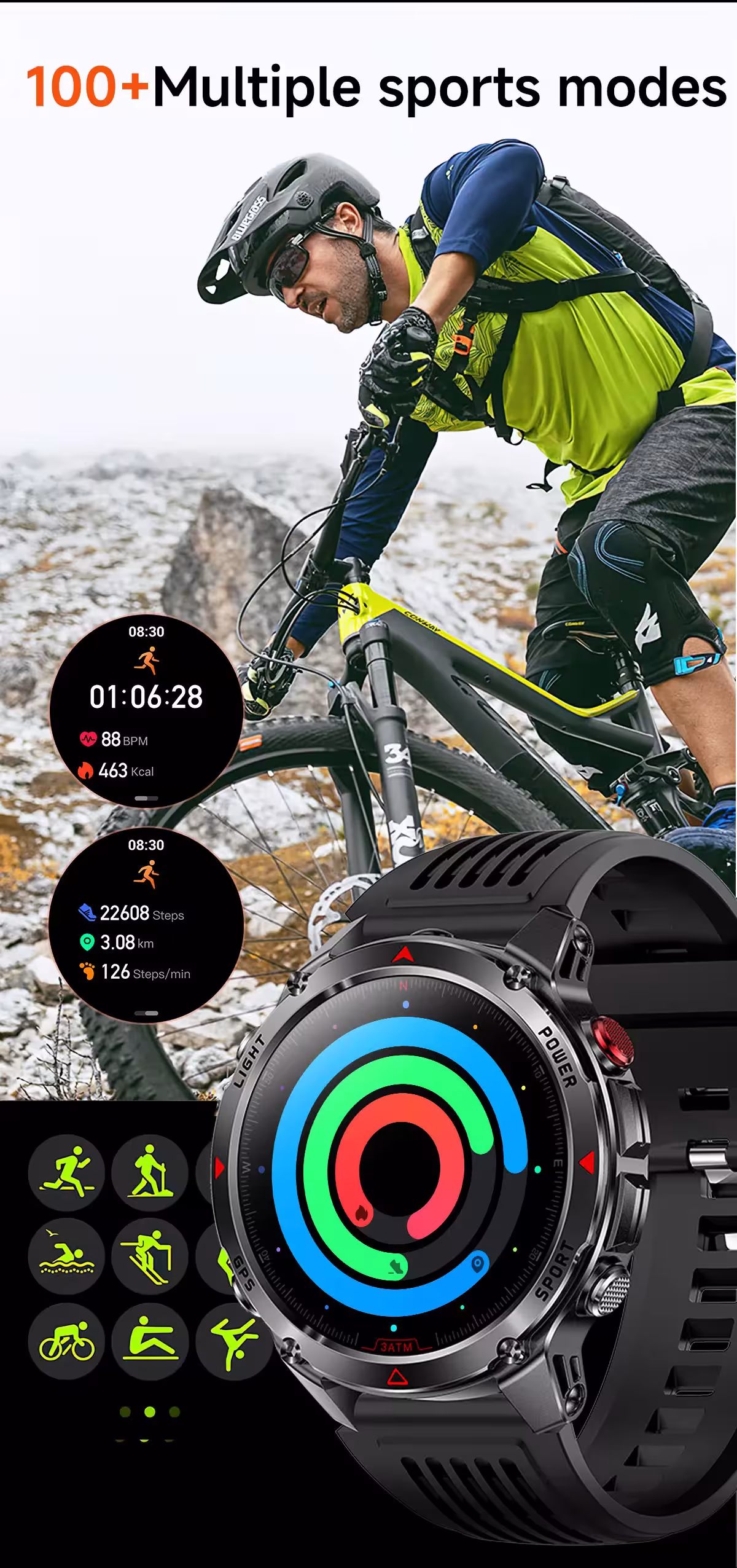 Horloge GPS intelligente pour le sport