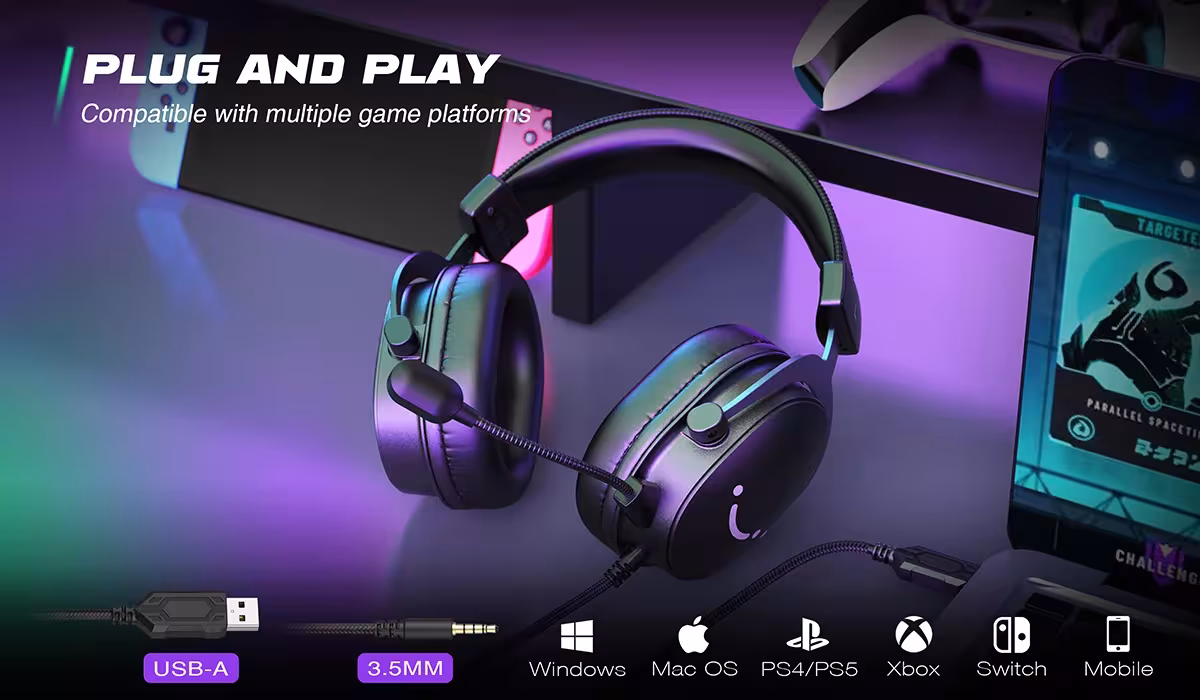 gaming ausų telefonu 7.1