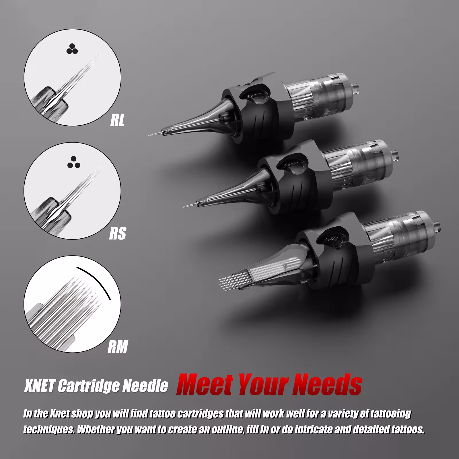 tattoo needles RL RM RS