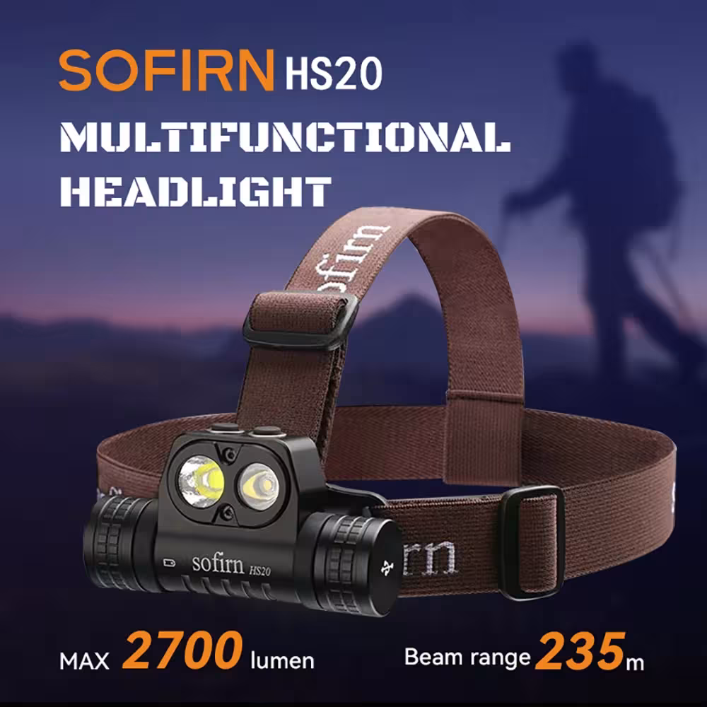 SOFIRN HS20 XHP50.2 LED 2700lm rechargeable USB C flashlight