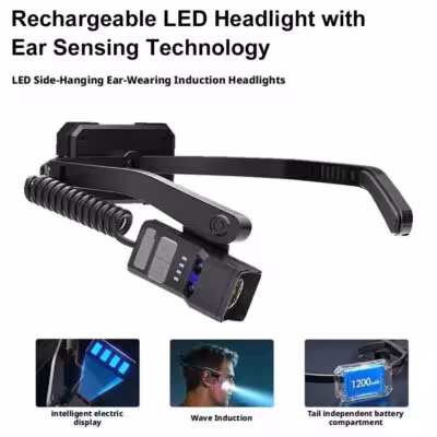 Jutiklinis LED žibintas su USB įkrova