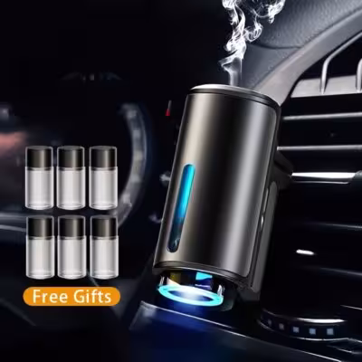 Electric Car Air Freshener with Essential Oil Diffuser LED Lights