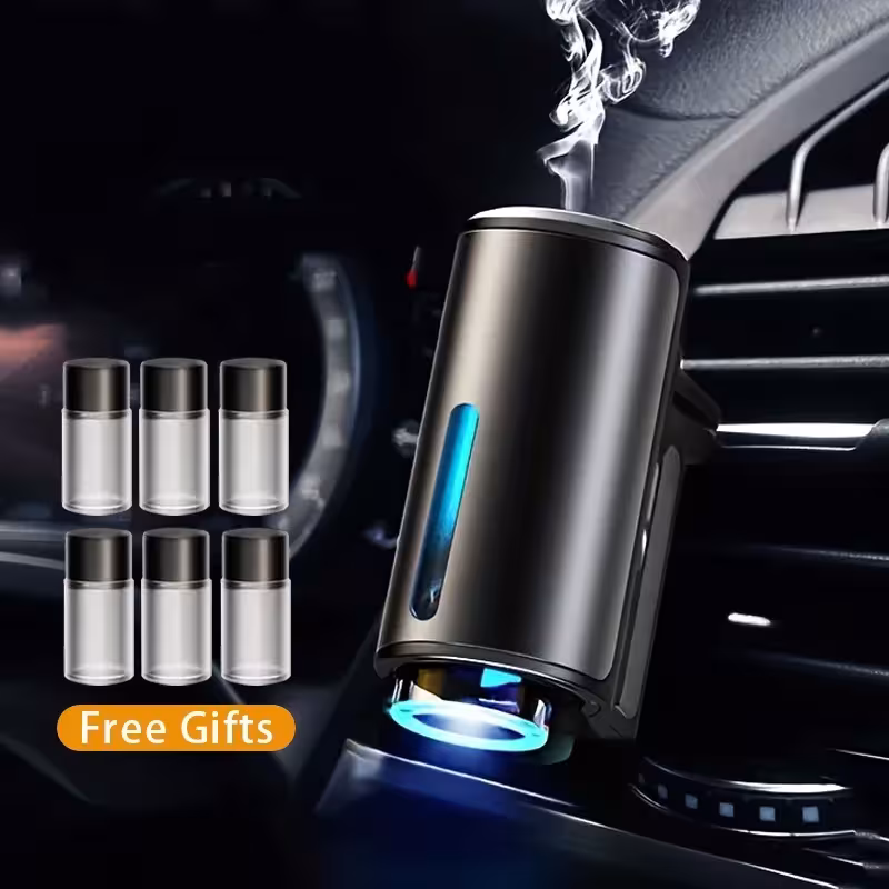 Electric Car Air Freshener with Essential Oil Diffuser LED Lights