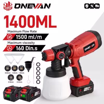 ONEVAN 1400ML Bezlido Electric Sprinkler HVLP 850W