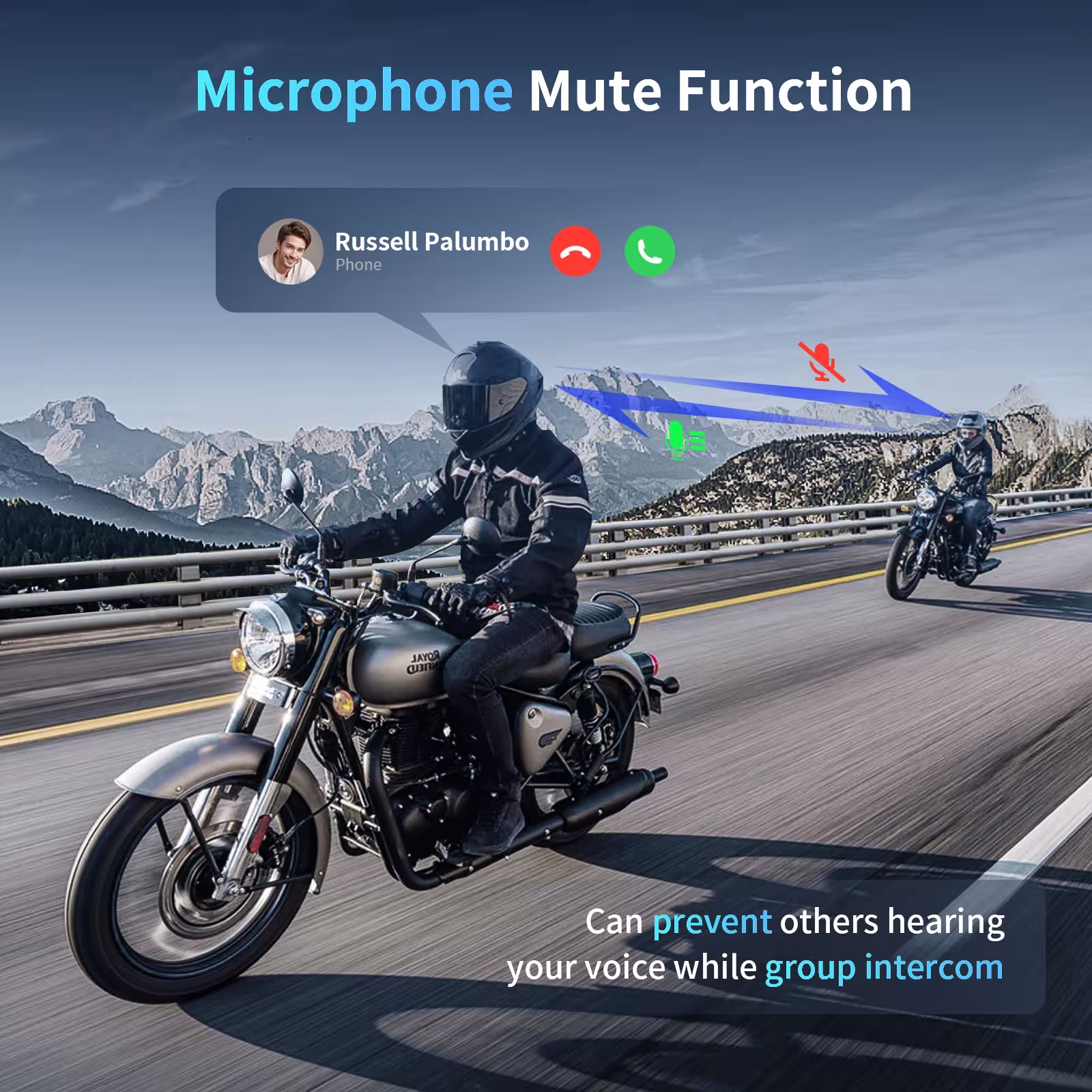 motociklų šalmo Bluetooth ausines