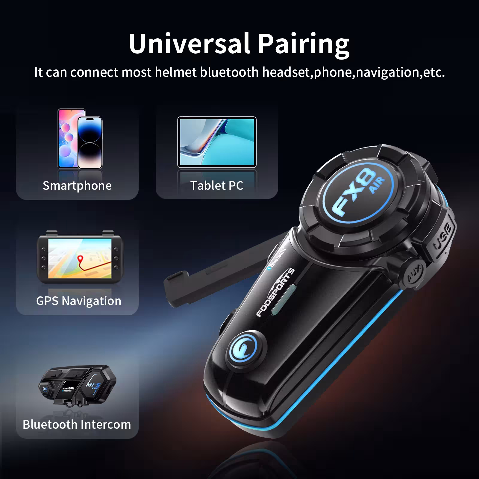 motorcycle helmet Bluetooth headset