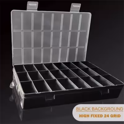Organizer in plastica con 24 scomparti per piccoli oggetti