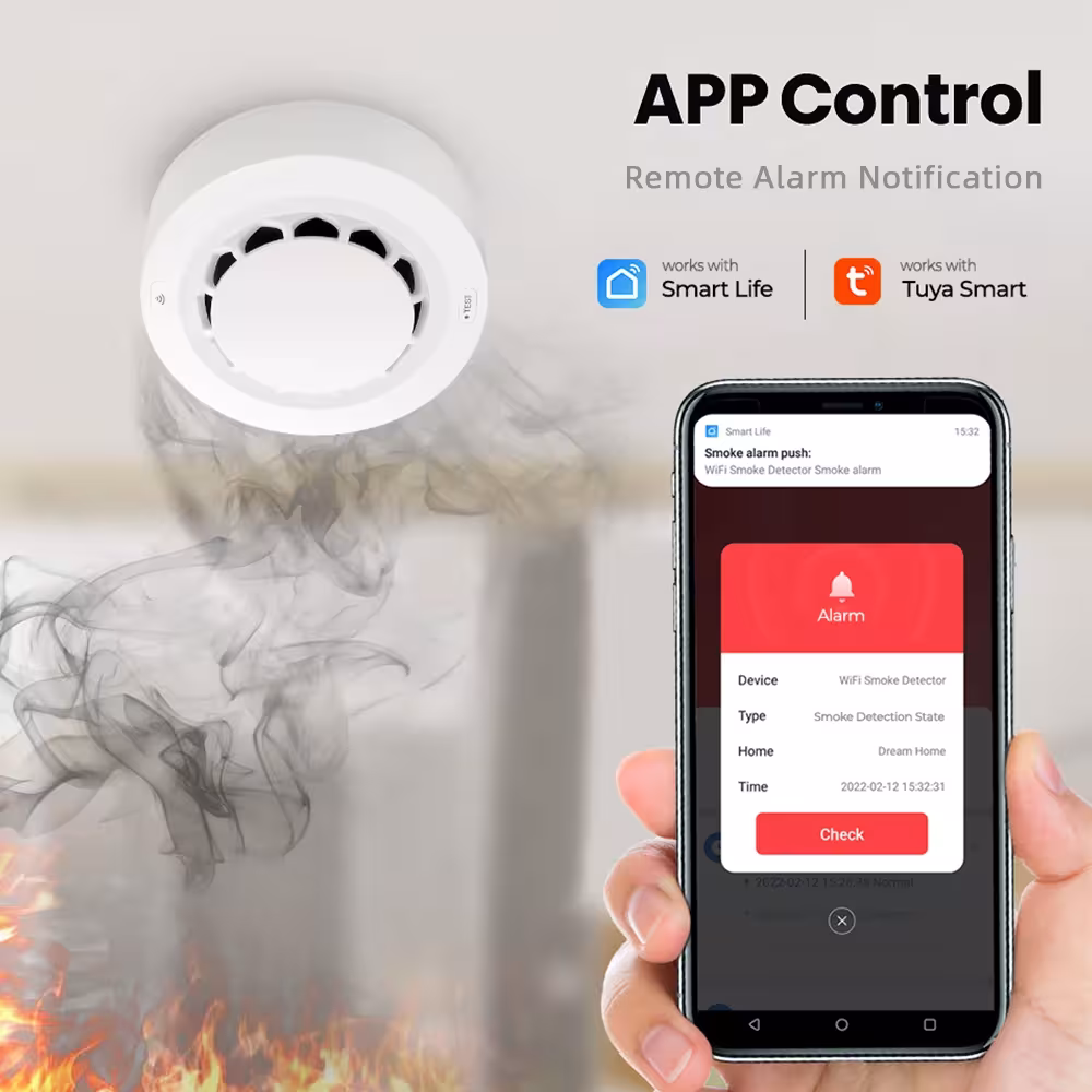 Detector de humo de zigbee