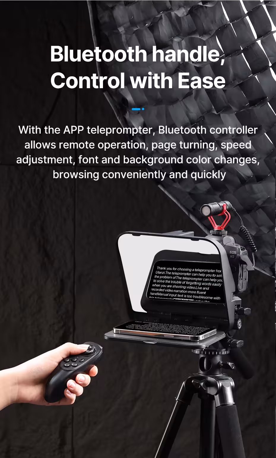 mini teleprompter portátil