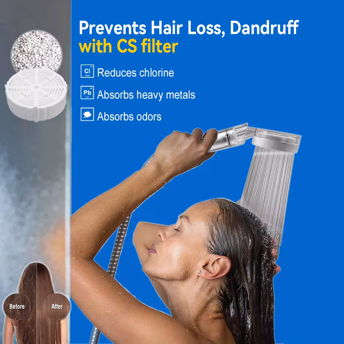 pomme de douche avec filtre