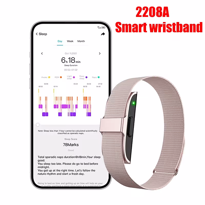 2208A smart wristband heart rate blood pressure monitor for sports