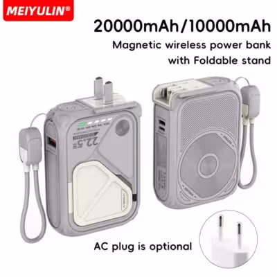 20000mAh belaidžio kroviklio stotelė su magnetiniu 10000mAh nešiojamuoju greitaeiga