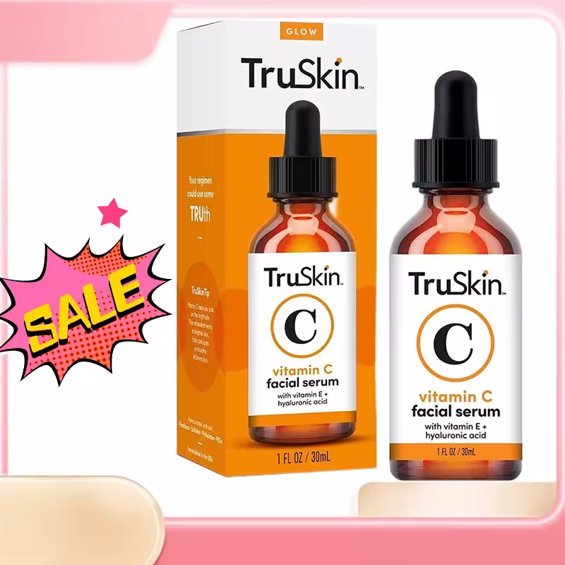 TruSkin Vitamin C Facial Serum 30ml 60ml with Vitamin E Hyaluronic Acid Brightening Anti-Aging Serum