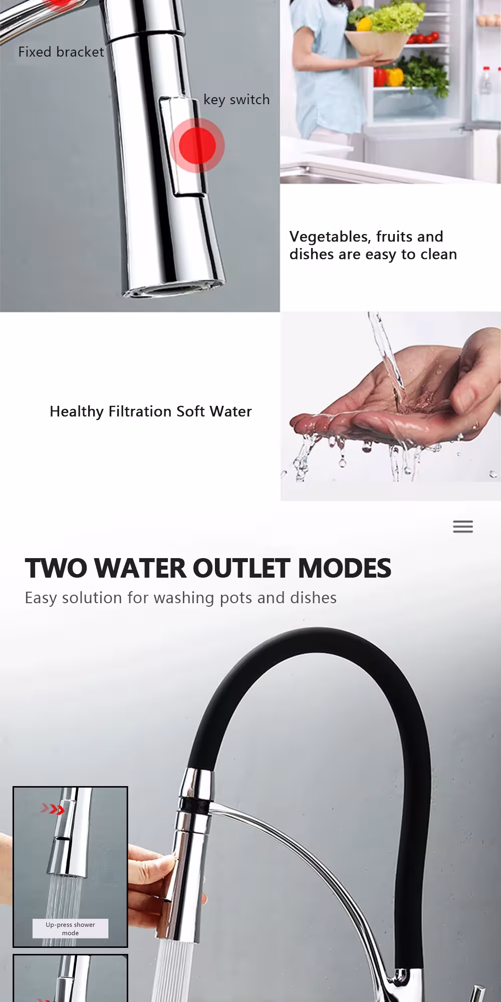 kitchen water filtration faucet
