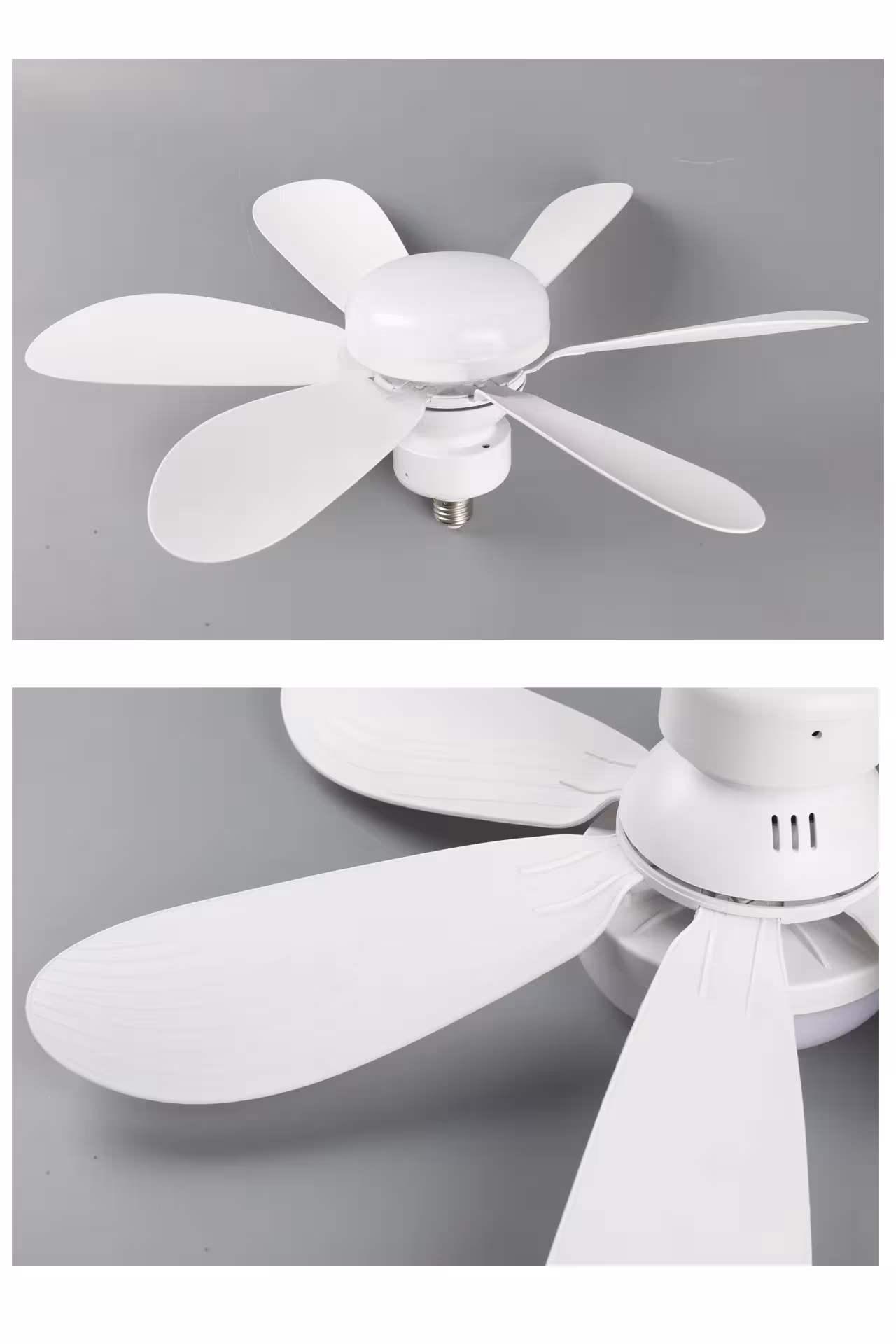 Ventilatore a soffitto LED 30W con luce E27