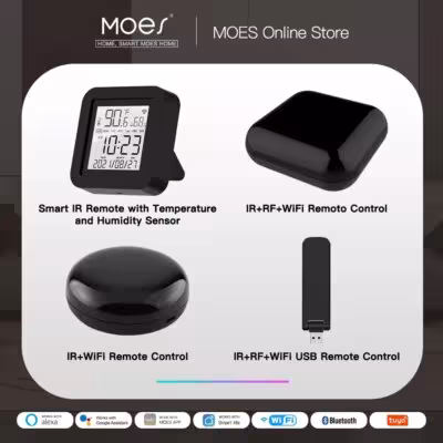 Télécommande universelle MOES WiFi RF IR avec contrôle vocal Tuya Smart Life