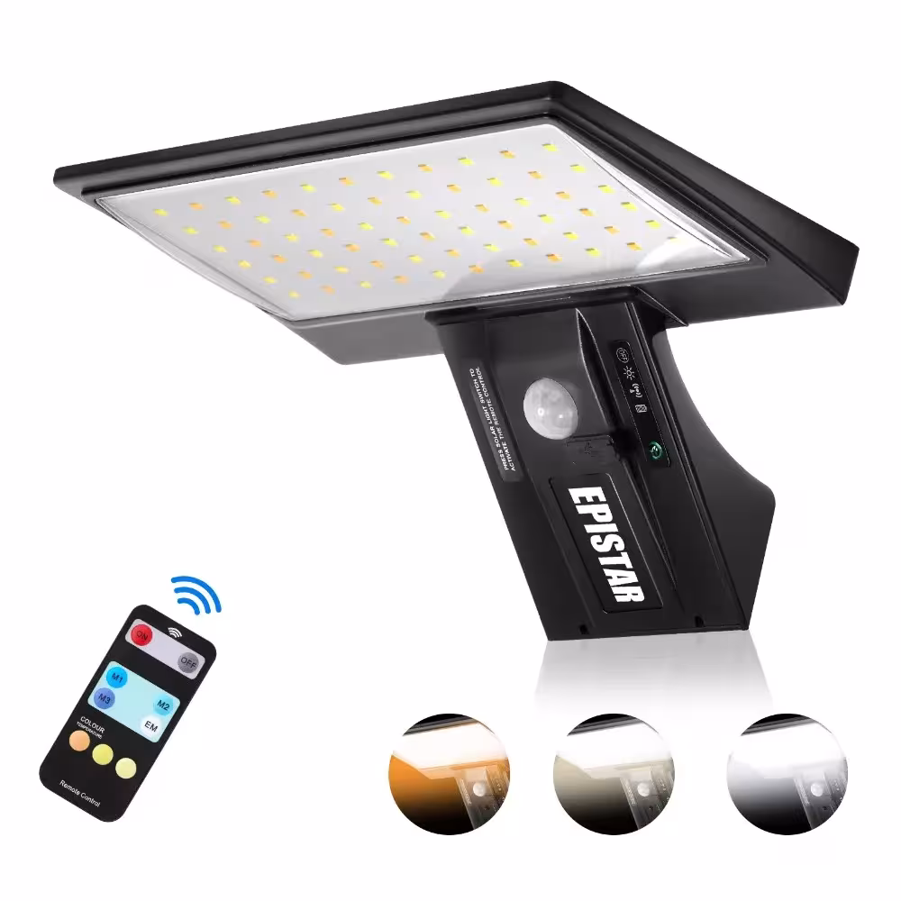 Luminaire LED à énergie solaire avec capteur de mouvement