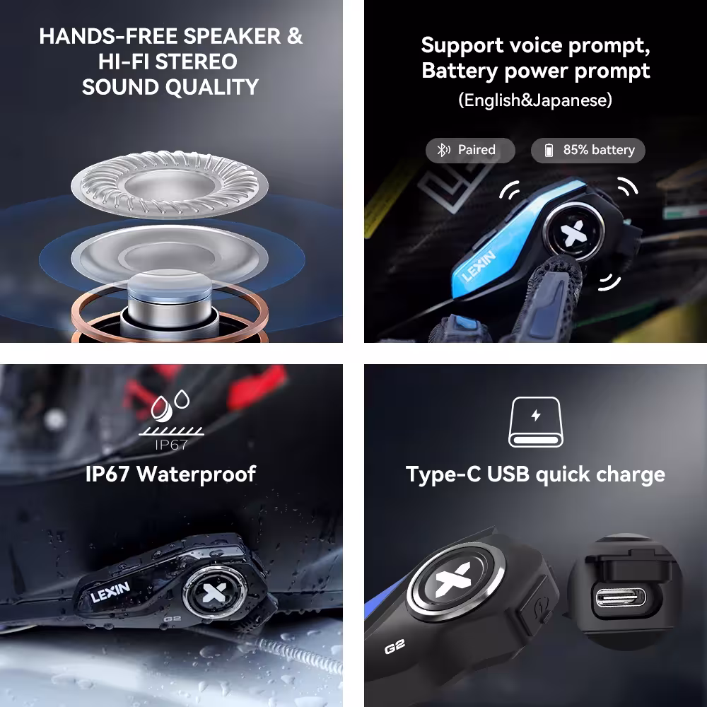 interfono per moto Bluetooth cuffie