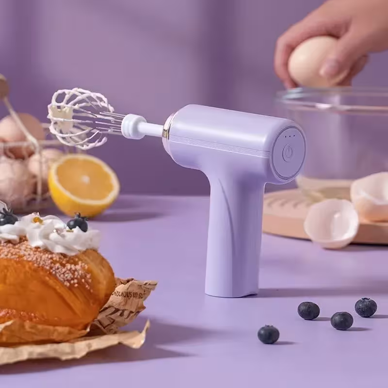 Cordless electric mixer 3 speeds USB charging egg beater