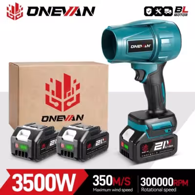 ONEVAN Soffiatore elettrico Turbo Brushless 350M/S 3500W per auto