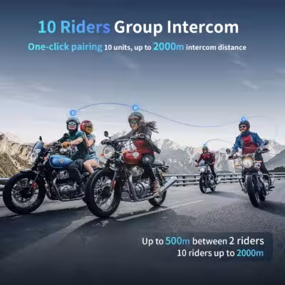 Fodsports M1-S Pro motorcycle Bluetooth interkom helmet wireless 10 riders 2000M