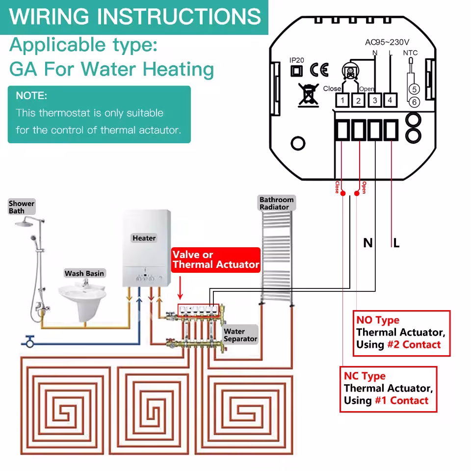 WiFi floor heating thermostat