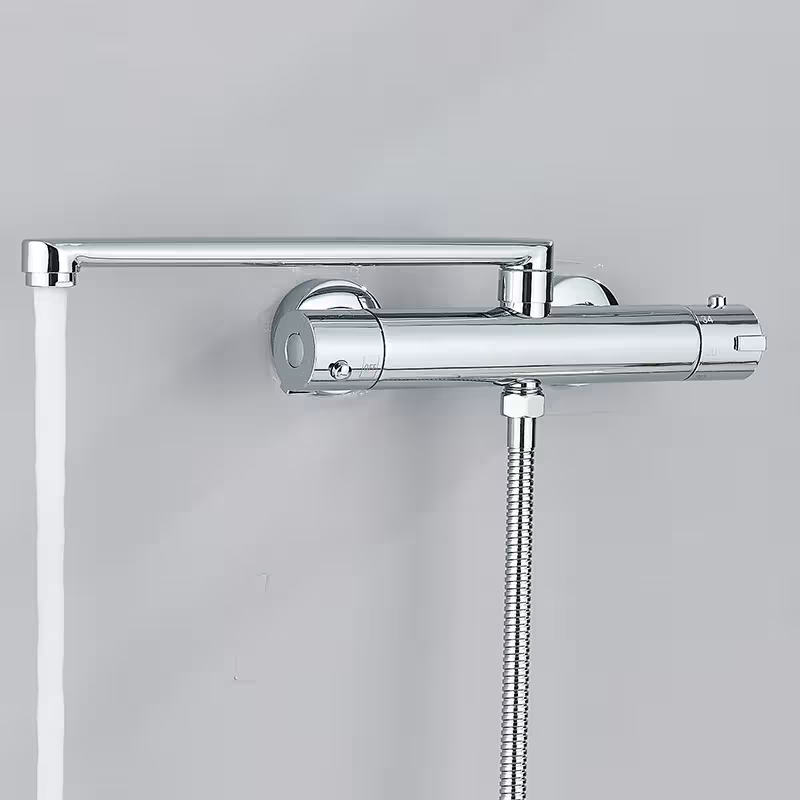 Thermostat-Badewannenarmatur aus Messing