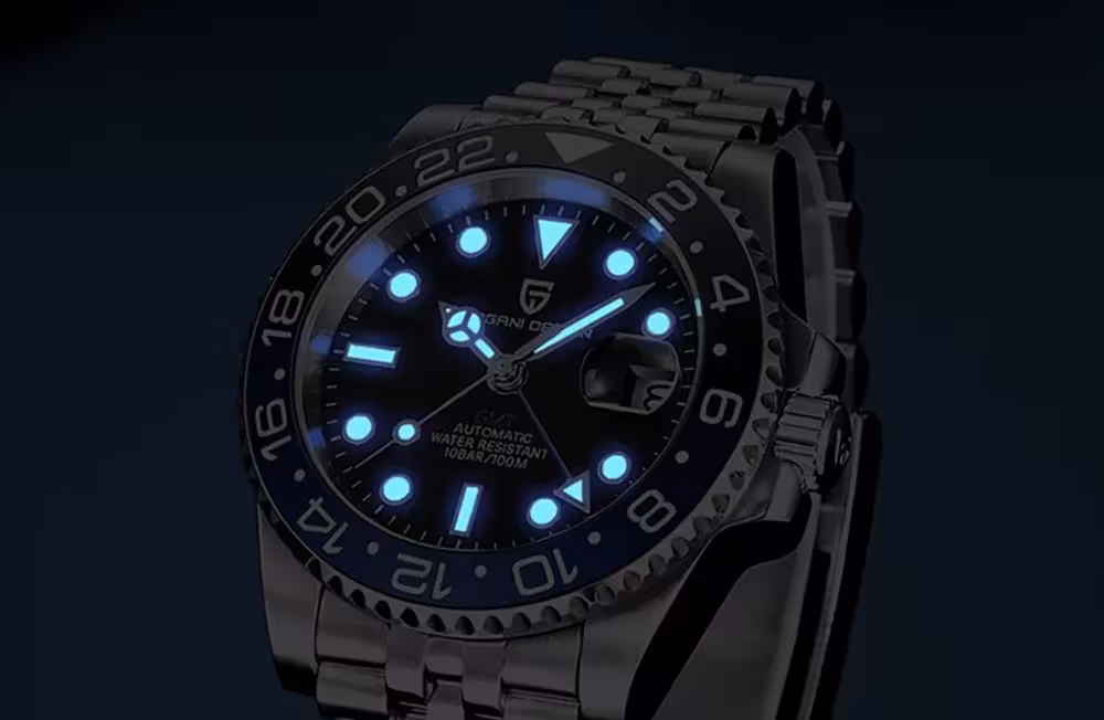 horloge GMT automatique pour hommes