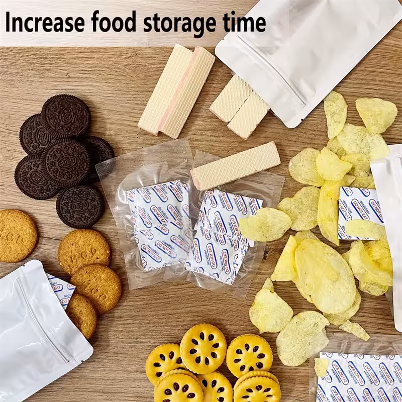 Oxygen absorbers for food