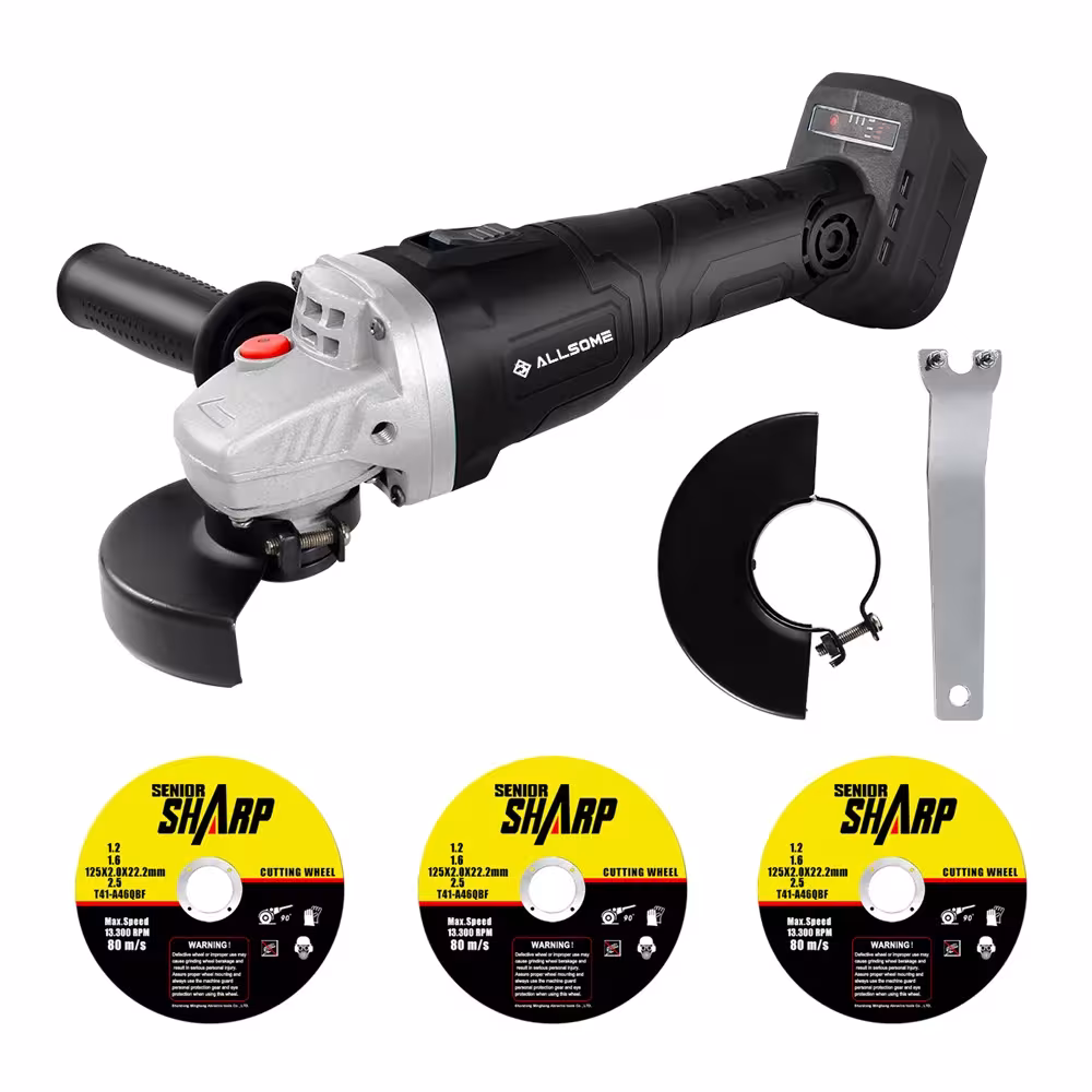 Allsome 18V meuleuse d'angle sans fil 125mm sans batterie