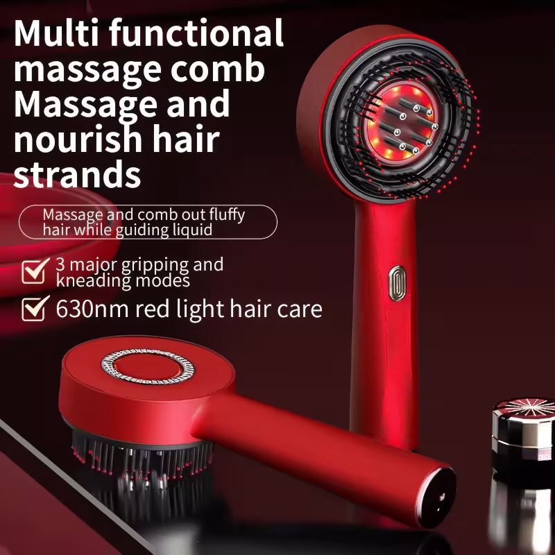 electric massage brush with red light