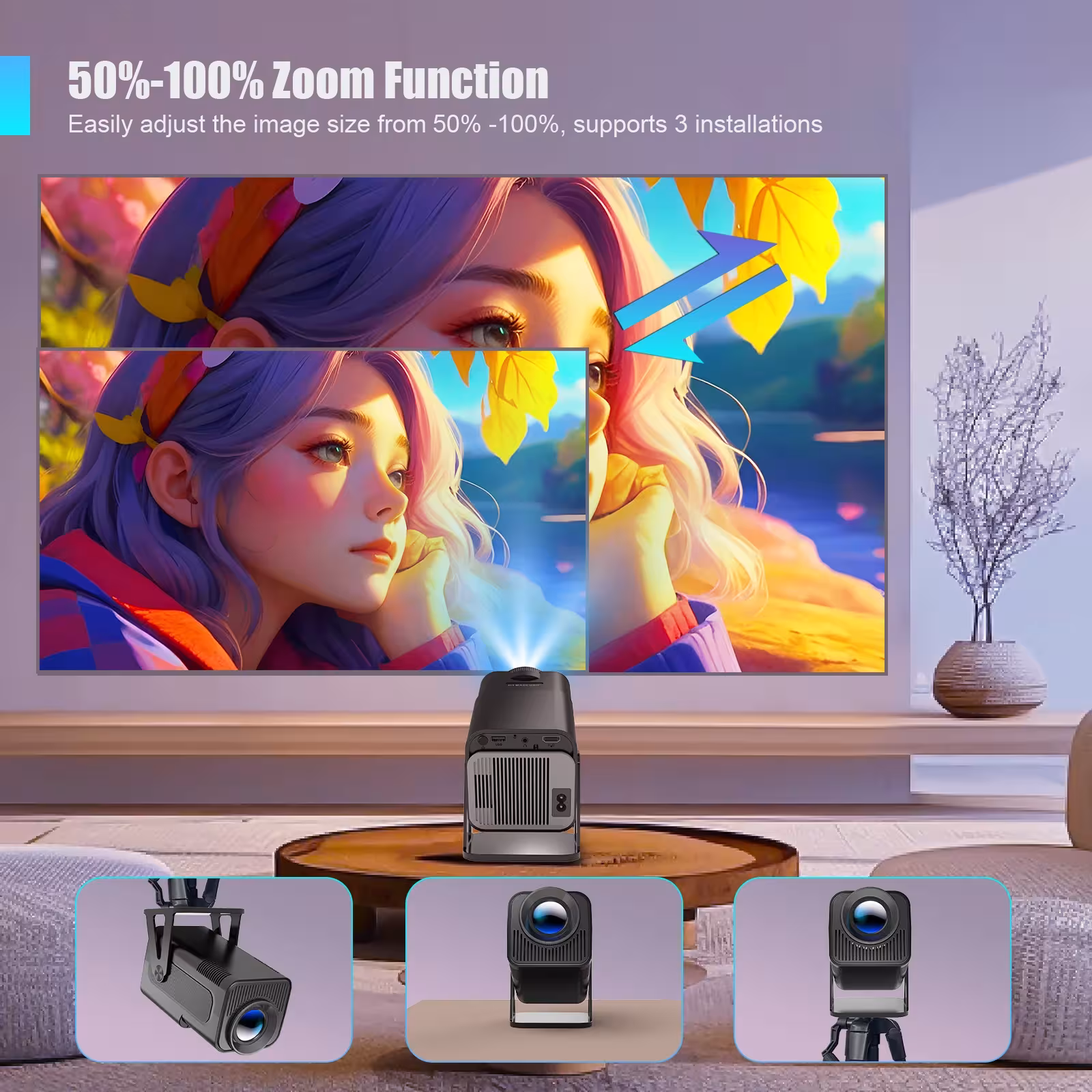 projecteur portable 1080P