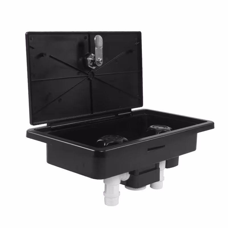 rain-protected shower box