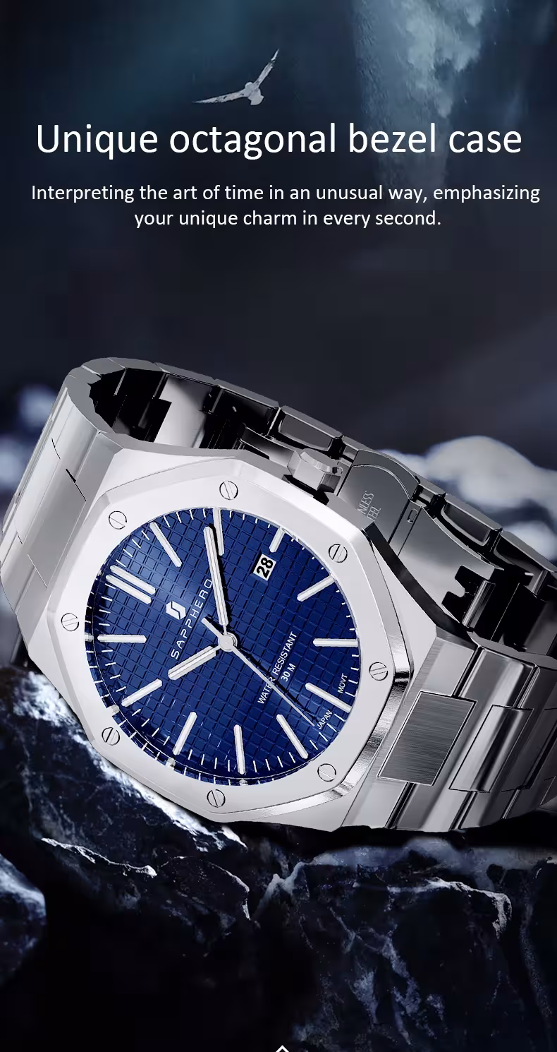 men clocks stainless steel