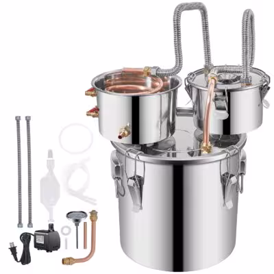 Succebuy 12/30L alkoholio distiliatorius DIY moonshine aparatas nerūdijančio plieno