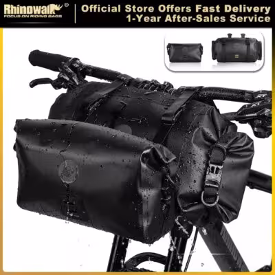 Borsa da bicicletta Rhinowalk impermeabile ad alta capacità antivento 1-2 pezzi borsa da manubrio telaio MTB
