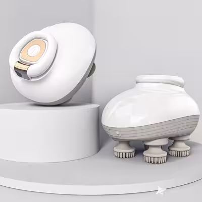 Electric head massager with back massage