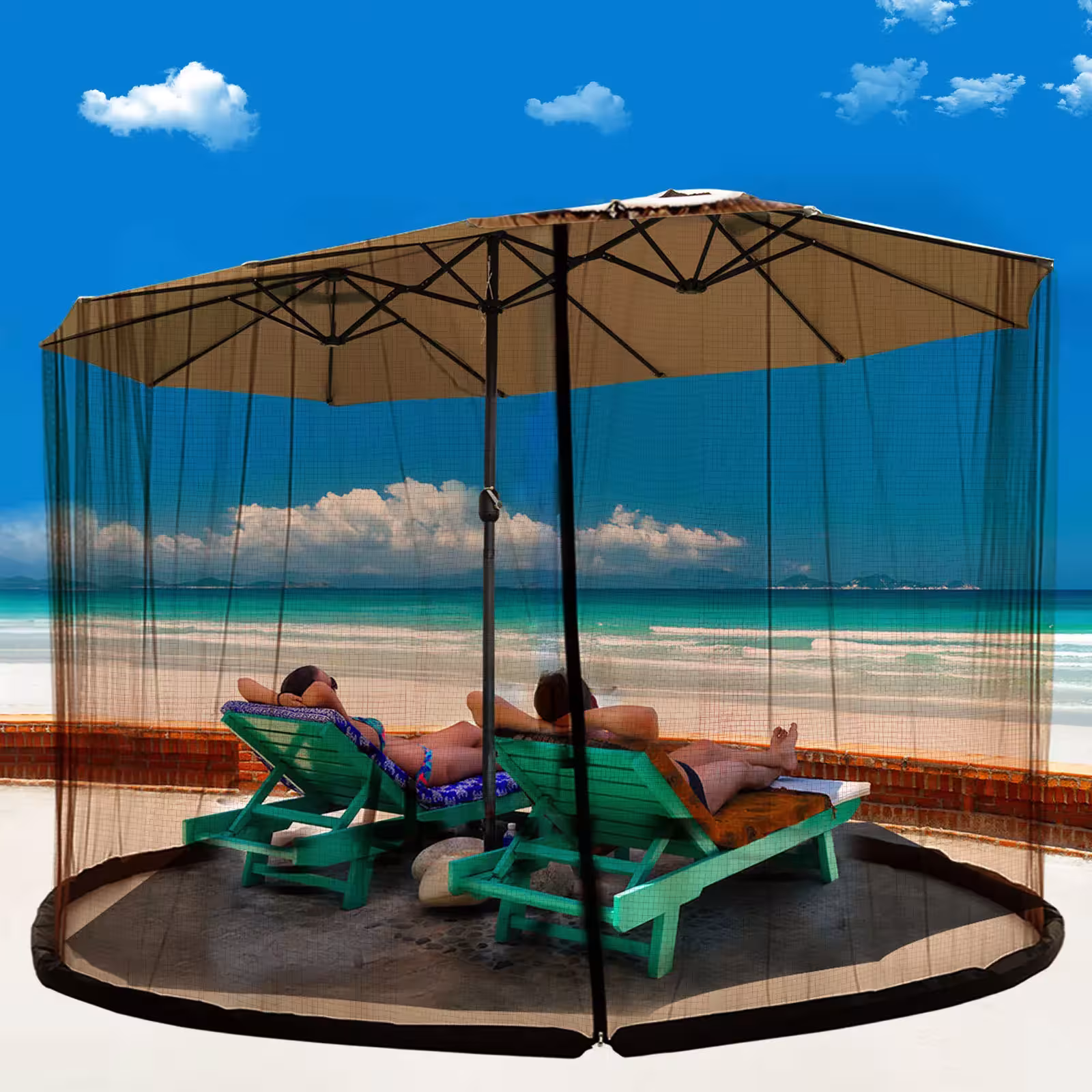 Roof covering of mosquitoes and insects with adjustable cords 7,5 m