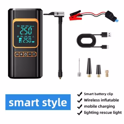 4 in 1 car compressor starter with air pump and battery