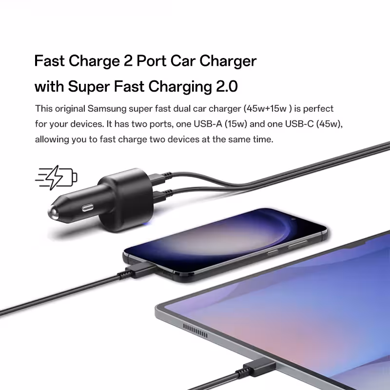 Caricabatterie per auto Samsung 45W