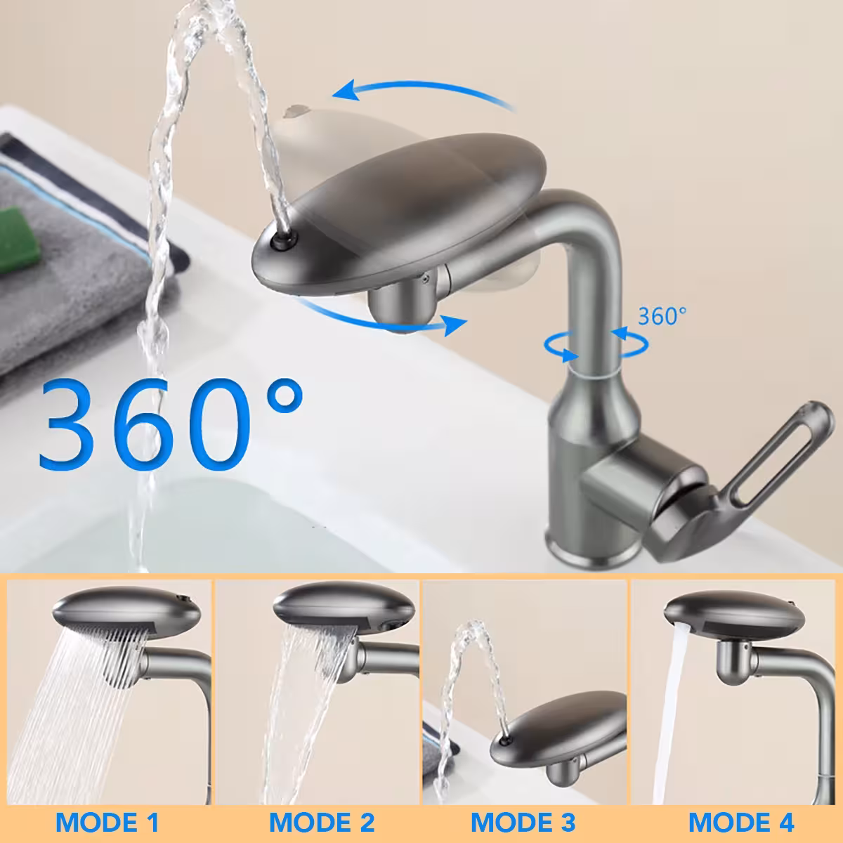rubinetto da bagno girevole