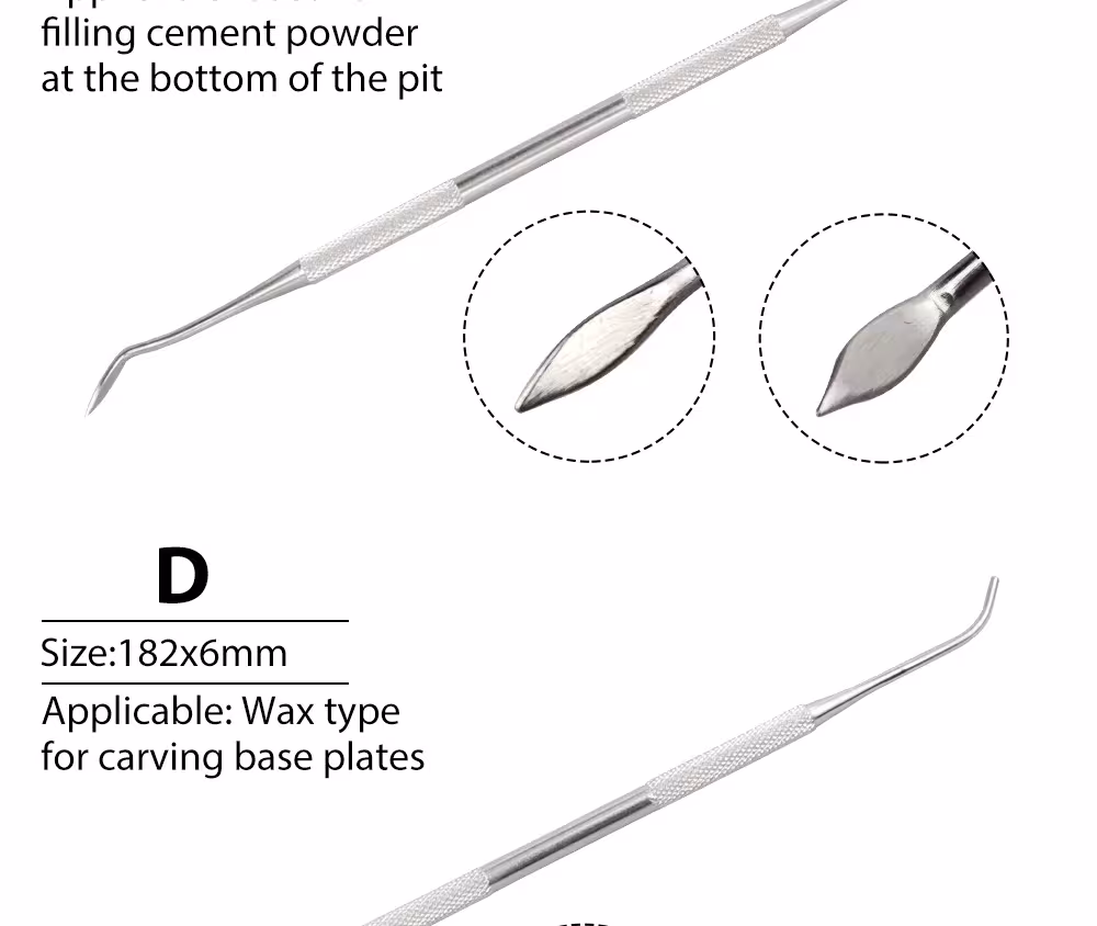 herramientas de modelado de cera dental