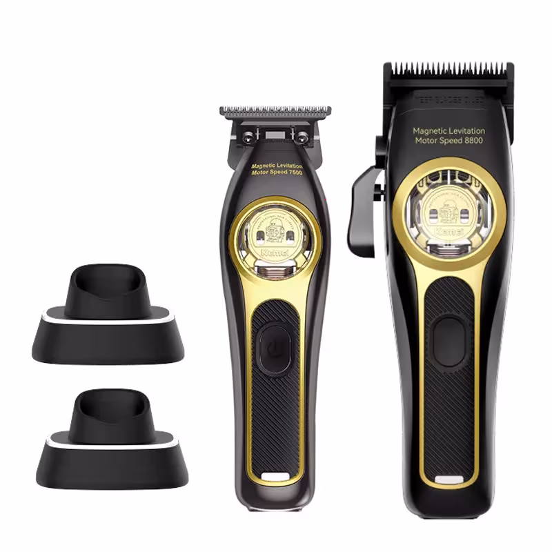 Kemei KM-2373 professional hair cutting machine for men with charging station