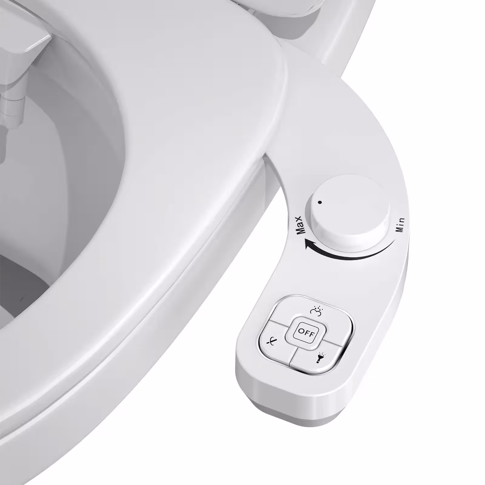 SAMODRA manual bidet for toilet without electricity, double nozzle for front and back cleaning