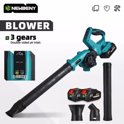 NEWBENY soffiatore d'aria elettrico senza fili 3 velocità batteria Makita