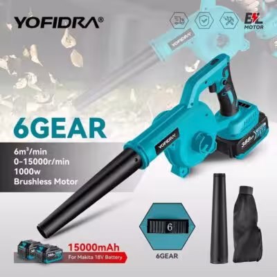 Soffiatore elettrico a batteria Yofidra 6 velocità per batteria Makita 18V